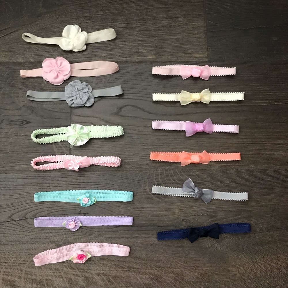 Large Assortment of Infant Headbands - 14pcs